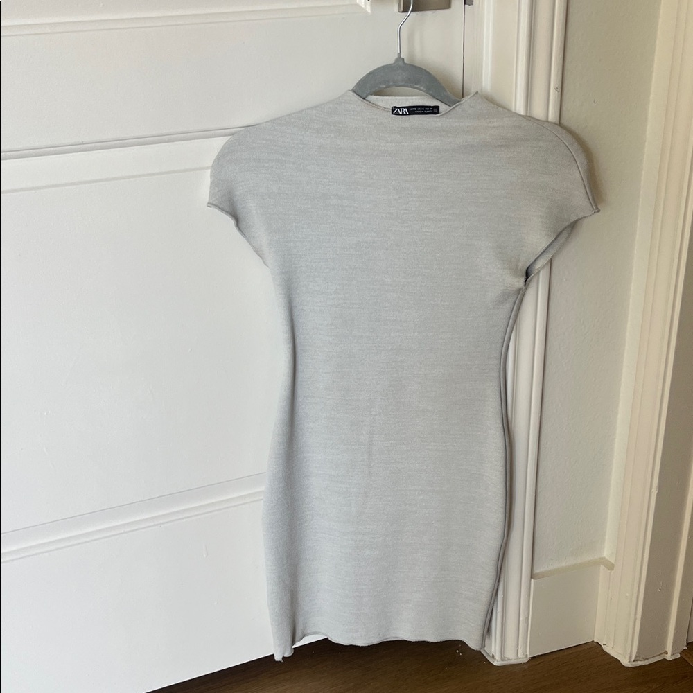 Zara Light Gray Knit Dress